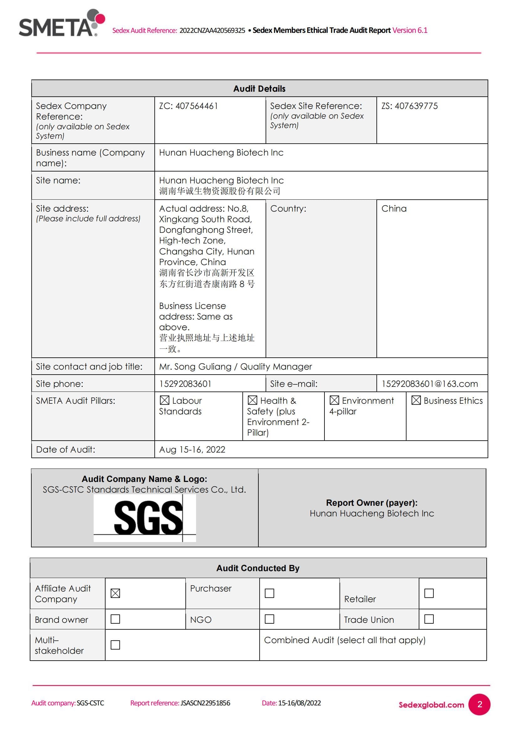 SMETA-JSASCN22951856-Hunan Huacheng Biotech Inc-Aug 15-16, 2022-Initial-Report_01